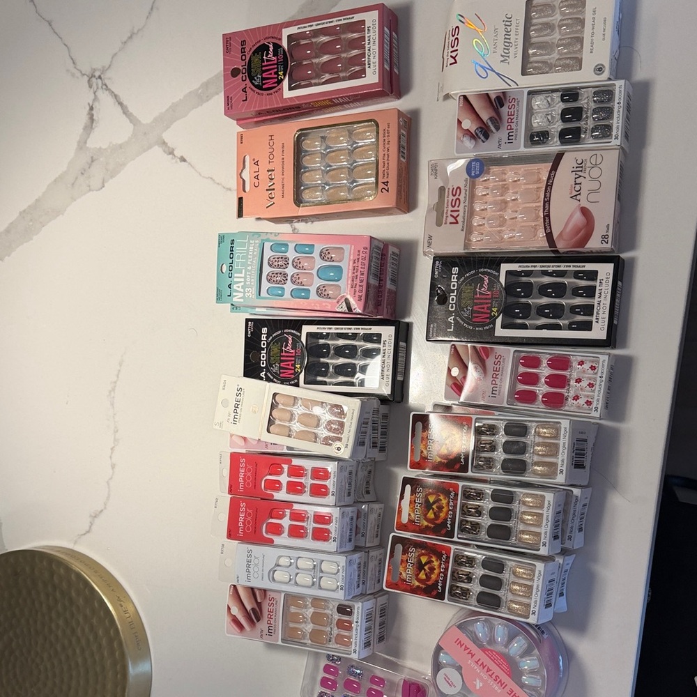 Press On Nail Mega Bundle – 30 New Sets – Kiss, imPRESS, Olive & June, LA Colors